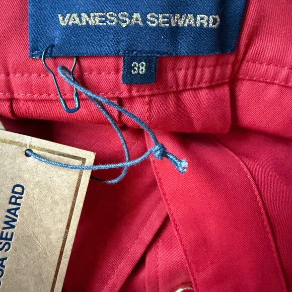 Pleated cotton twill skirt - Picture 7 of 8